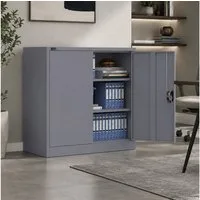 Makika Aktenschrank Büroschrank abschließbar 40x90x90cm in Anthrazit