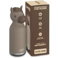 ASOBU Trinkflasche asobu Bestie Bottle Pferd - Hazel - Horse – isolierte Kindertrinkflasc