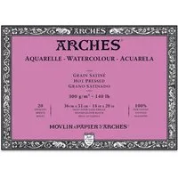 Arches Aquarellblock Aquarelle Watercolour Block Hot Pressed 36x51cm 300 g/m², satiniert