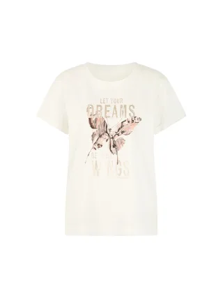 Marc Cain Sports - Baumwoll-Shirt mit Pailletten off-white - Gr. - 34