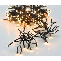 Spetebo LED-Lichterkette Lichterkette warm weiß mit Timer + Dimmer 400 LED, 50-flammig, Outdoor Weihnachtsbaum Tannenbaum Garten Deko Beleuchtung für Außen