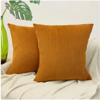 Amilian Dekokissen Sofakissen Couchkissen 2er Set - mit Füllung und Kissenbezug, weich, Hotelverschluss, formstabil