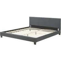 Corium Polsterbett, »Albacete« Doppelbett 180x200cm Bettgestell Lattenrost Dunkelgrau
