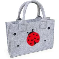 Logbuch-Verlag Geschenkbox Kleine Filztasche Marienkäfer Glücksbringer - Geschenktasche Filz