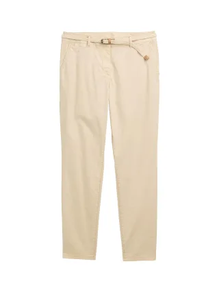 Tom Tailor - Slim Chino Hose mit Gürtel summer beige - Gr. - 36/32