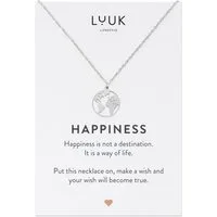 LUUK LIFESTYLE Kette mit Anhänger Weltkarte I Globus I Fernweh (Set, inkl. persönlicher Spruchkarte), Freundschaftskette, Geschenkidee für Freundin