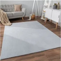 Paco Home Teppich Sevilla 521, rechteckig, Höhe: 16 mm, Kurzflor, Uni Farben, weich & kuschelig, Hoch-Tief Effekt, Wohnzimmer