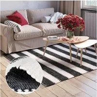 Myflair Möbel & Accessoires Teppich Karim, rechteckig, Höhe: 10 mm, Handweb Teppich, gestreift, 90% Baumwolle, handgewebt, mit Fransen