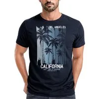 Neverless Print-Shirt Neverless® Herren T-Shirt Los Angeles California USA Sommer Bedruckt mit Print