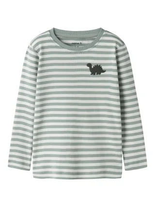 NAME IT - NMMVILLY LS SLIM TOP NOOS Green Milieu - Gr. - 110