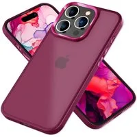 Nalia Smartphone-Hülle Apple iPhone 15 Pro Max 17 cm (6,7 Zoll), Hybrid Hülle / Semi-Transparent / Matt / Metallic Akzent / Anti-Schock