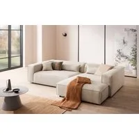 LeGer Home by Lena Gercke Ecksofa PIARA XXL Cord, Big-Sofa, L-Form, wahlweise Ottomane rechts/links, Kedernaht, extra tiefe Sitzfläche