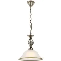 GLOBO LIGHTING Hängeleuchte, Leuchtmittel nicht inklusive, Hängeleuchte Pendelleuchte Esszimmerlampe Altmessing Glas weiß E27