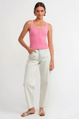 Ärmellose Slim-Fit-Jerseybluse