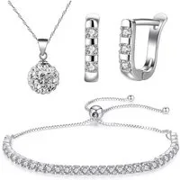 Kim Johanson Schmuckset Aura (Set, 3-tlg), mit Zirkonia, aus 925 Silber und Metall