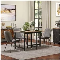 HOMCOM Klapptisch ausziehbar, klappbar mit Rollen, bis 20 kg belastbar (Esszimmertisch, 1-St., Küchentisch), für Küche, Esszimmer, 118 x 70 x 76,5 cm, Braun