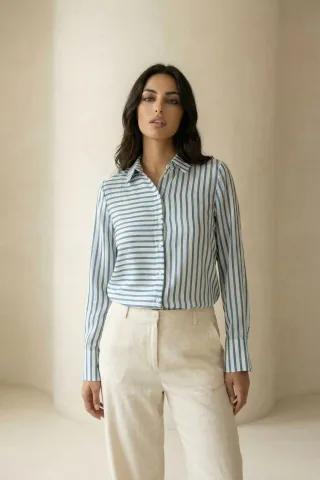 Gestreiftes Button-Up-Shirt