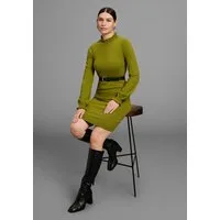 Laura Scott Strickkleid aus Viskosemischung mit femininem Rüschendetail