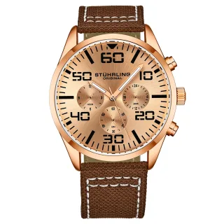 Braun und Gold Quarz 42mm
