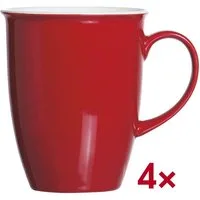 Ritzenhoff & Breker Becher Doppio, 4-tlg., Porzellan, 320 ml, Kaffeebecher, spülmaschinen-/ mikrowellengeeignet