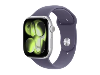 Apple Watch Series 11 (GPS + Cellular) 46mm Aluminium silber mit Sportarmband M/L nebelviolett | mfcr4zr/a |