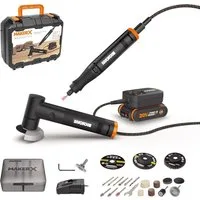 Worx Multitool WORX MakerX Akku Multifunktionswerkzeug Set WX990 Winkelschleifer, (5 St)