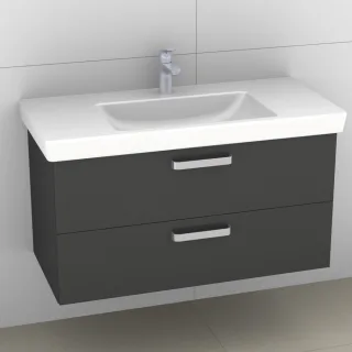 Artiqua 414 Waschtischunterschrank für Subway 2.0 717580 Anthrazit Hochglanz, 414-WU2L-V69-7015-51 414-WU2L-V69-7015-51