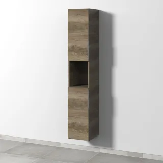 Sanipa 3way Hochschrank mit 2 Türen und 1 offenem Fach, Eiche-Nebraska UM11237