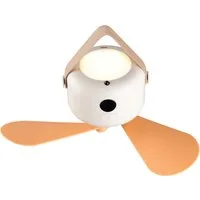 Reality Leuchten LED Deckenleuchte RENA mit Ventilator, Akku-Hängeventilator mit Licht Ø 27cm Höhe 9cm, Dimmfunktion, USB-Ladefunktion, Ventilatorfunktion, getrennt schaltbar, mehrere Helligkeitsstufen, LED fest integriert, Kaltweiß, LED dimmbar, USB