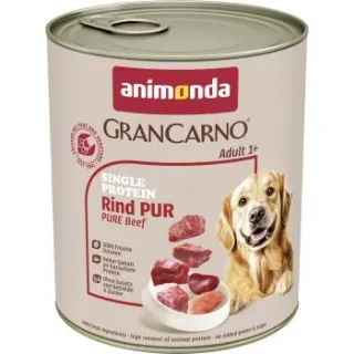 animonda GranCarno Single Protein Nassfutter Hund Adult, Rind pur 6x800 g