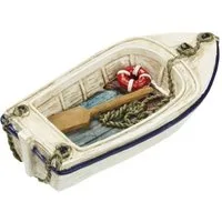 HobbyFun Wichteltür Miniatur Ruderboot - Wichtel- und Puppenstube