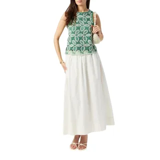 Vero Moda - Bluse für Damen, Rundhalsausschnitt, Spitze, Ärmellos (Birke)