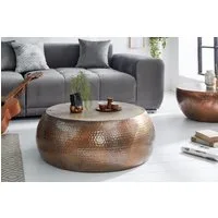 riess-ambiente Couchtisch ORIENT Ø80cm kupfer geflammt (Einzelartikel, 1-St), Wohnzimmer · Metall · rund · Hammerschlag Design · handmade