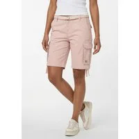 SUBLEVEL Bermudas Damen Shorts Cargobermuda mit Gürtel 5 Pocket, Sommerhose, kurze Hose, Bermudashorts
