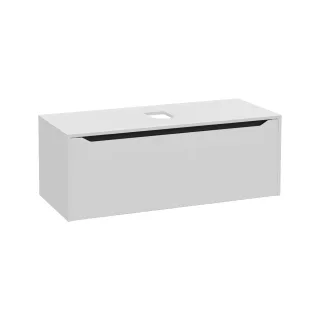 VitrA New Integra Square Waschtischunterschrank (Aufsatzwaschtisch) mit 1 Vollauszug 120 Matt,80297 80297