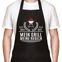 YORA Grillschürze für Männer lustig - Mein Grill, (Set, 2-tlg., Grillschürze + personalisierbarer Urkunde), das perfekte Geschenk für alle Männer, die Grillen lieben