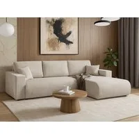 Beautysofa Ecksofa Porto mit universelle Ottomane, mit Bettfunktion und Bettkasten