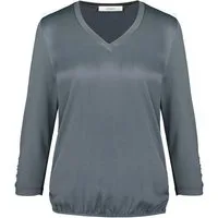 bianca Blusenshirt MAGGIE mit matt Satin und softem Jersey