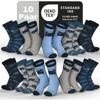 MEDOLY Socken für Kinder (10 Paar) Socken Mädchen & Jungen, aus 72% Baumwolle - ohne einschneidenden Bund
