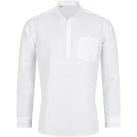 Indumentum Leinenhemd Herren Hemd Schlupfhemd Mao Kragen H-348