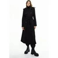 RICANO Trenchcoat Simona Damen Trenchcoat mit Gürtel und Schulterklappen
