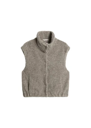 Marc OPolo Casual - Teddyweste regular Stone Taupe Melange - Gr. - 40