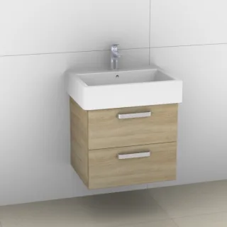 Artiqua 411 Waschtischunterschrank für Vero 045460 Castello Eiche quer NB, 411-WU2L-D18-7134-426 411-WU2L-D18-7134-426
