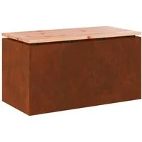 vidaXL Gartenbank Gartenbank 2 -Seater 80 x 40 x 43 cm Rostig Rechtwinklig (1-St)