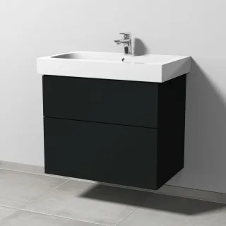 Sanipa 3way Waschtischunterbau zu Geberit iCon Waschtisch mit 2 Auszügen, Vulkan-Matt SP6511V
