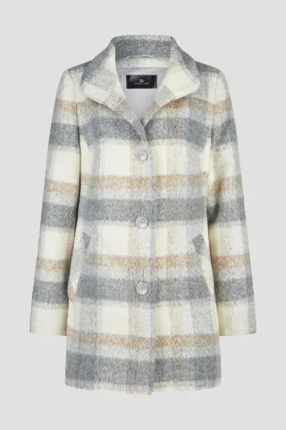 Barbara Lebek - Wolljacke silver grey/beige/ecru - Gr. - 42
