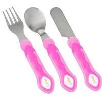 Vital Baby Kinderbesteck 3-teilig bestehend aus Messer, Gabel und Löffel rostfreier Edelstahl