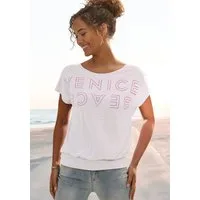 Venice Beach Rundhalsshirt mit Logoprint, T-Shirt, sommerlich-sportlicher Look