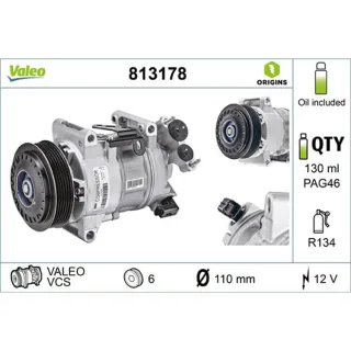 Valeo Klimakompressor Citroen DS Opel Peugeot 813178