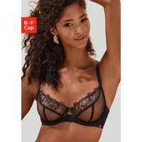 JETTE Bügel-BH aus hochwertiger Stickereispitze mit Glitzer-Effekten, große Größen